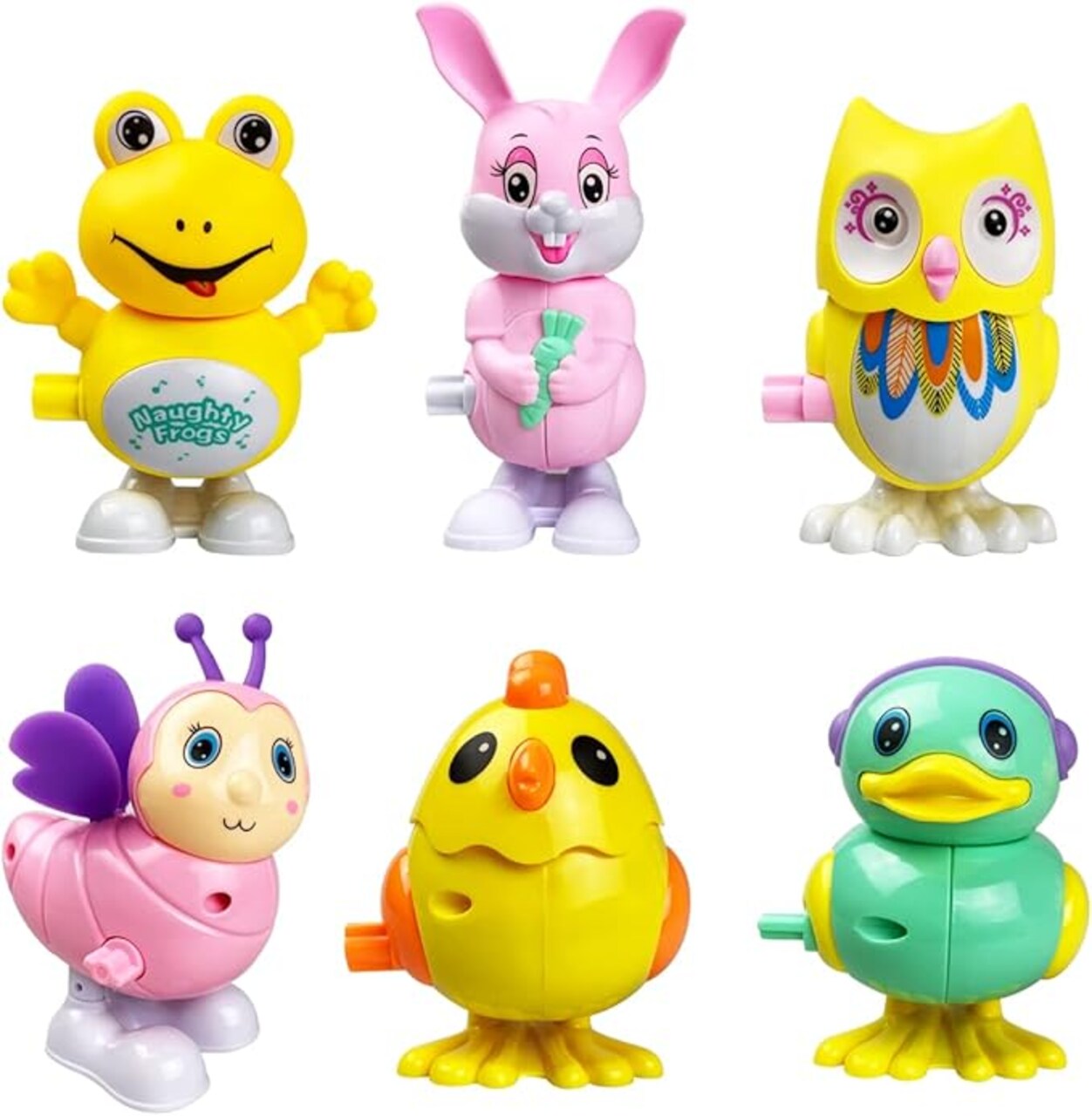 6 Pack Easter Wind up Toys for Kids Boys Girls Toddlers Easter Basket Stuffers Fillers Gifts Party Favors